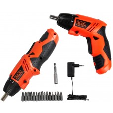 Parafusadeira à Bateria Dobrável 4,8V Bivolt com Luz Led e 16 Peças - BLACK+DECKER-KC4815B